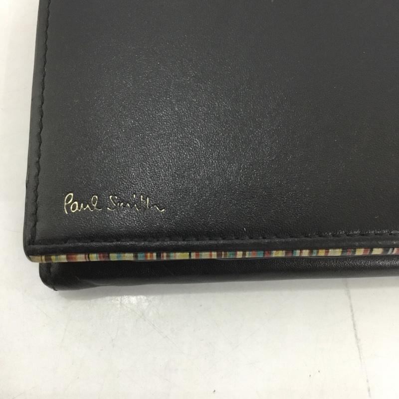 ポールスミス Paul Smith 財布 長財布 レザー ロゴ、文字 黒 / ブラック /  メンズ USED 古着 中古 10126582