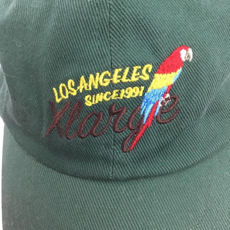 エクストララージ XLARGE 帽子 キャップ 101221051008 6PANEL CAP 刺繍 ロゴ、文字 緑 / グリーン /  メンズ USED 古着 中古 10126587