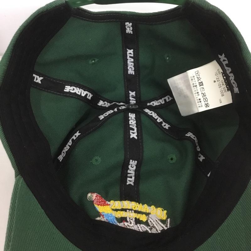 エクストララージ XLARGE 帽子 キャップ 101221051008 6PANEL CAP 刺繍 ロゴ、文字 緑 / グリーン /  メンズ USED 古着 中古 10126587