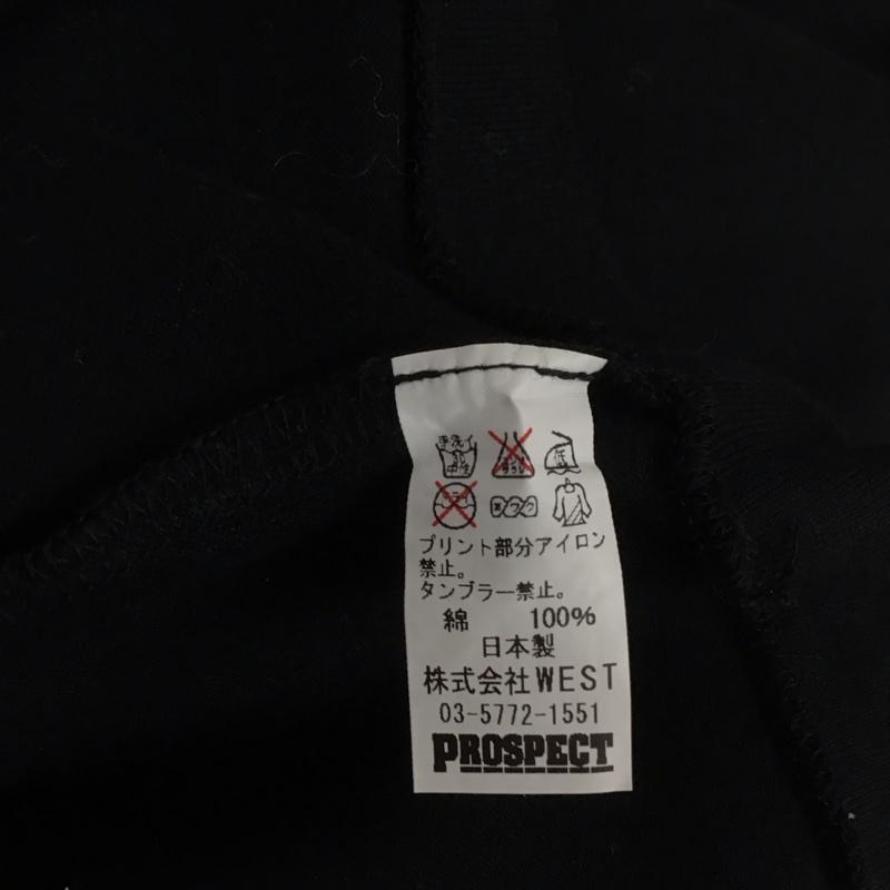 プロスペクト PROSPECT カットソー 長袖 長袖カットソー クルーネックカットソー プリントTシャツ M ロゴ、文字 黒 / ブラック /  メンズ USED 古着 中古 10126589