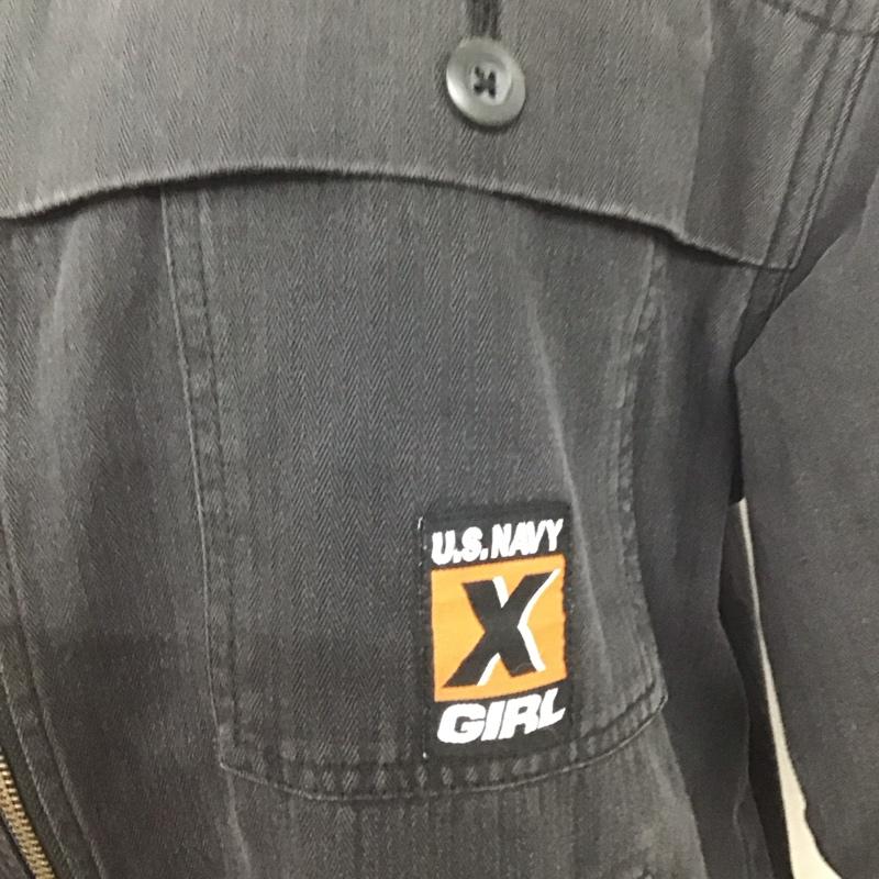 エックスガール X-girl ジャケット、上着 ジャケット、ブレザー 05181507 MILITARY JACKET 1 無地 黒 / ブラック /  レディース USED 古着 中古 10126590