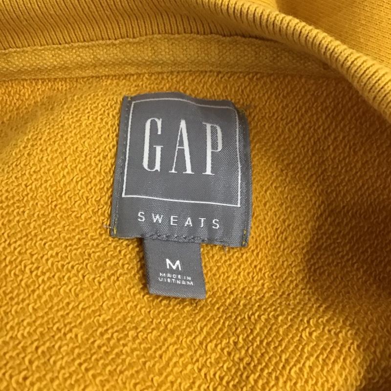 ギャップ GAP トレーナー 長袖 長袖トレーナー スウェット クルーネック プルオーバー M ロゴ、文字 黄 / イエロー /  メンズ USED 古着 中古 10126591