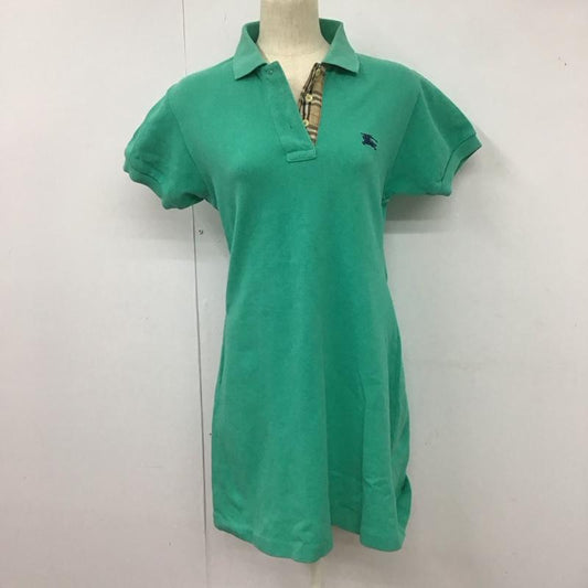 バーバリーズ BURBERRYS ワンピース ミニスカート ポロシャツ L 無地 緑 / グリーン /  レディース USED 古着 中古 10126592