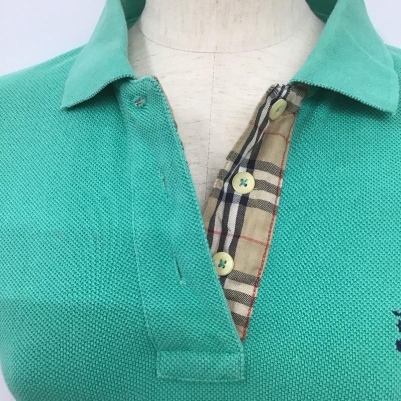 バーバリーズ BURBERRYS ワンピース ミニスカート ポロシャツ L 無地 緑 / グリーン /  レディース USED 古着 中古 10126592