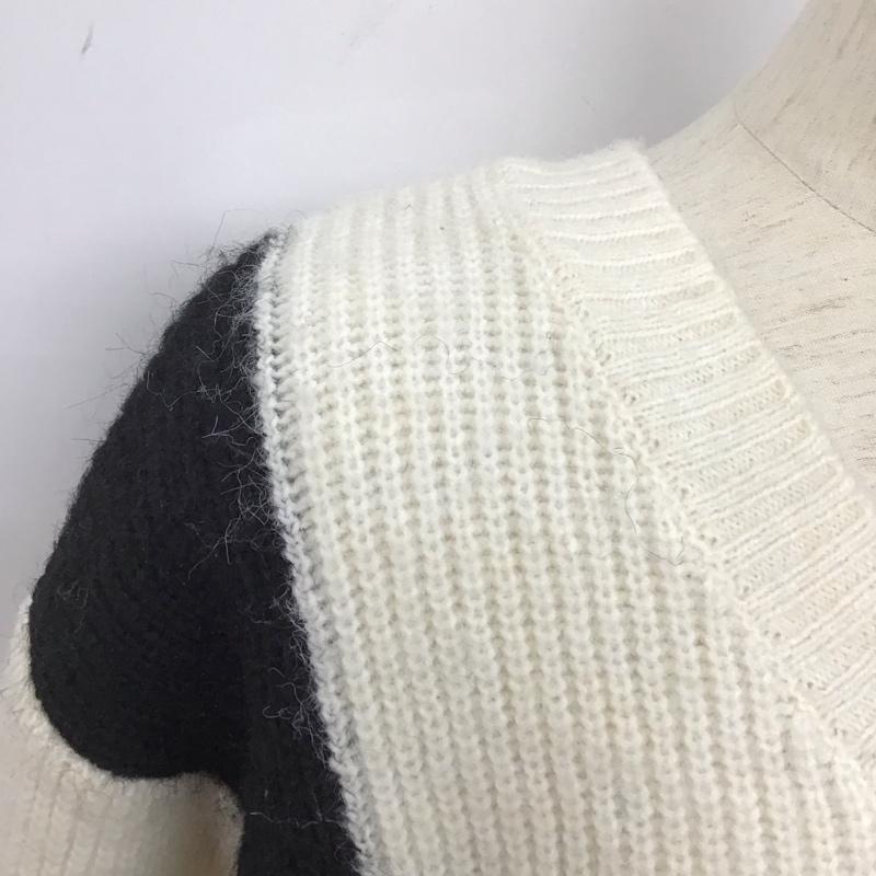 チコ CHICO ニット、セーター 長袖 FREE  白 / ホワイト / X 黒 / ブラック /  レディース USED 古着 中古 10126601