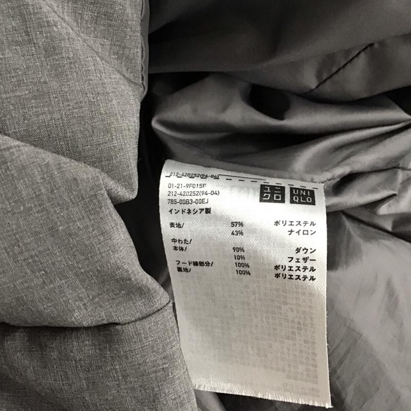 ユニクロ UNIQLO コート ダウンコート 212-420252 シームレスダウンショートコート M 無地 灰 / グレー /  レディース USED 古着 中古 10126602