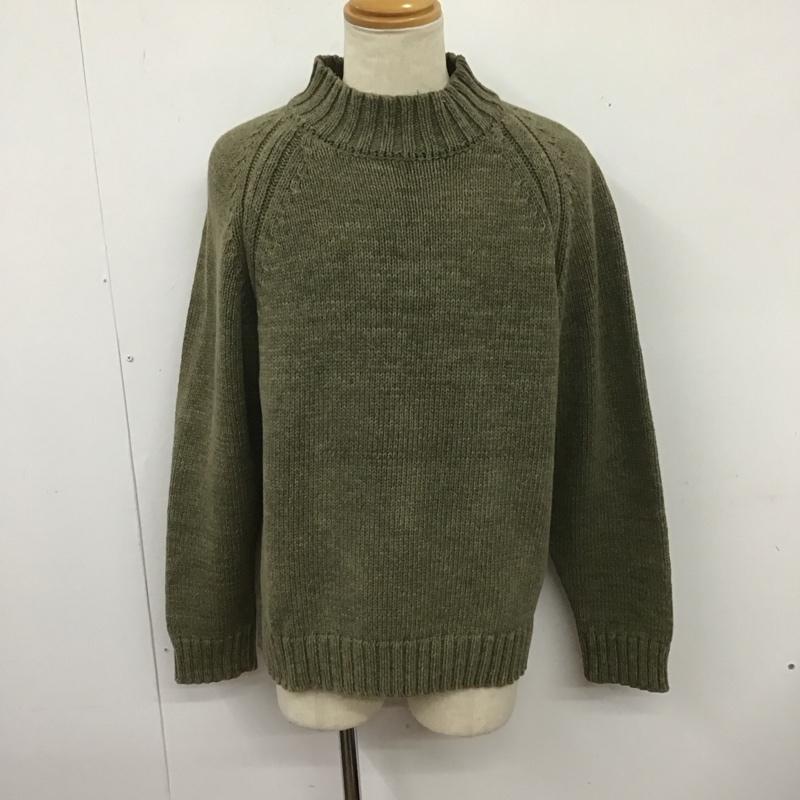 テンダーロイン TENDERLOIN ニット、セーター 長袖 長袖ニットカットソー クルーネック セーター L 無地 カーキ / カーキ /  メンズ USED 古着 中古 10126608