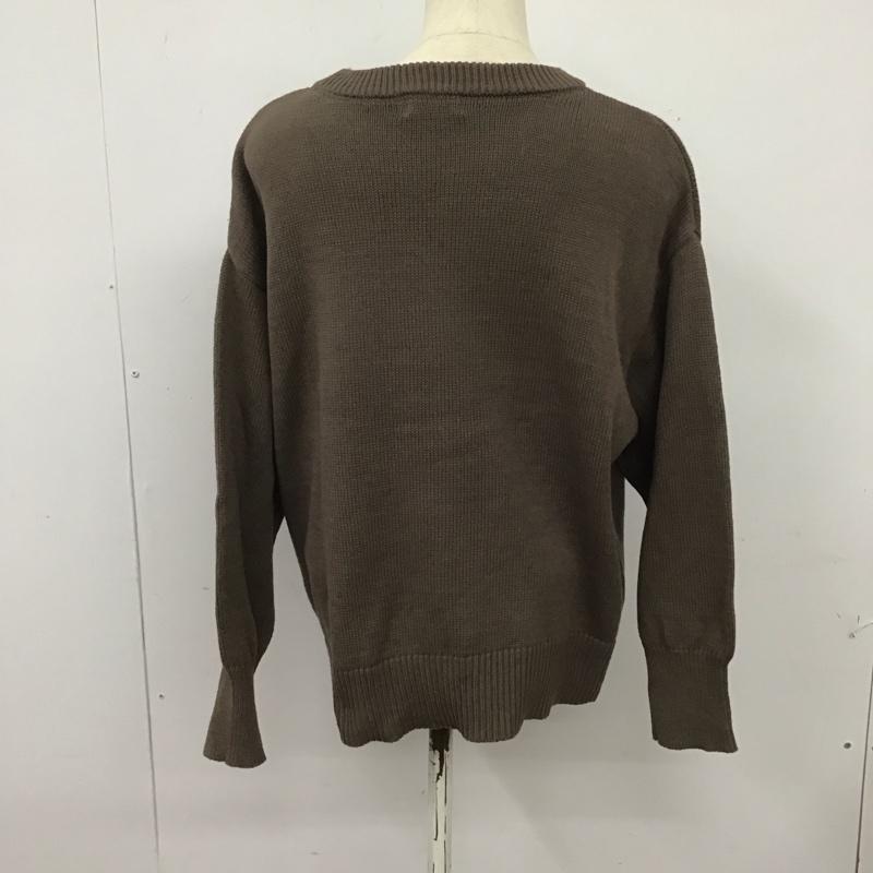 サマンサモスモス Samansa Mos2 ニット、セーター 長袖 FREE ロゴ、文字 茶 / ブラウン /  レディース USED 古着 中古 10126612