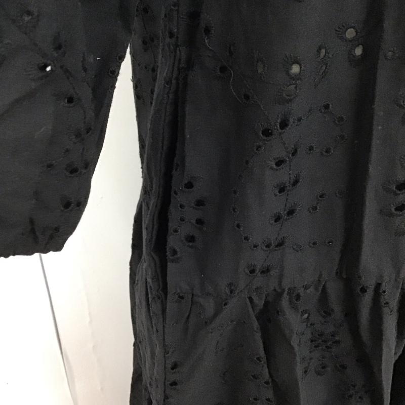ニコアンド niko and... ワンピース ロングスカート S212IH41SM カットワークカシュフウワンピース M 無地 黒 / ブラック /  レディース USED 古着 中古 10126613