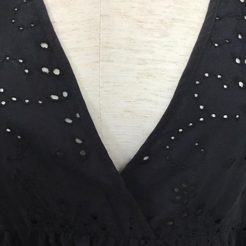 ニコアンド niko and... ワンピース ロングスカート S212IH41SM カットワークカシュフウワンピース M 無地 黒 / ブラック /  レディース USED 古着 中古 10126613