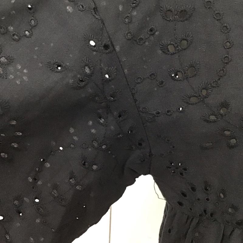 ニコアンド niko and... ワンピース ロングスカート S212IH41SM カットワークカシュフウワンピース M 無地 黒 / ブラック /  レディース USED 古着 中古 10126613