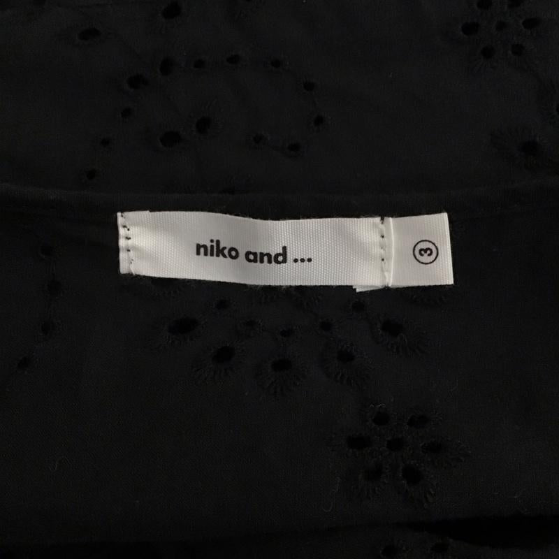 ニコアンド niko and... ワンピース ロングスカート S212IH41SM カットワークカシュフウワンピース M 無地 黒 / ブラック /  レディース USED 古着 中古 10126613