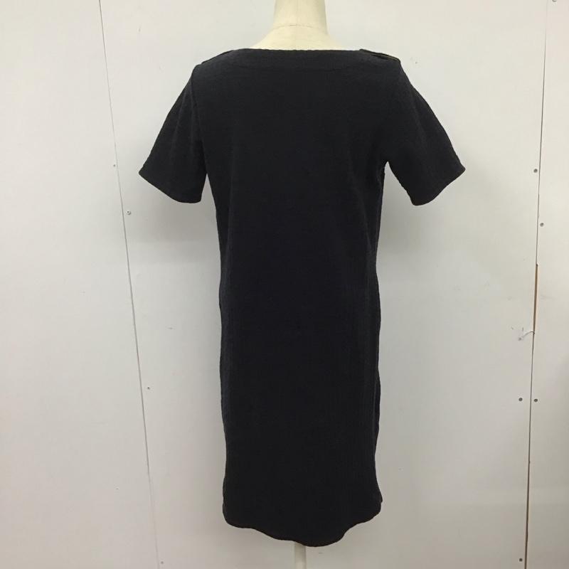 ランズエンド LANDS END ワンピース ひざ丈スカート M 無地 紺 / ネイビー /  レディース USED 古着 中古 10126615