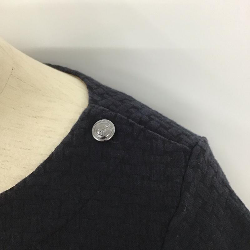 ランズエンド LANDS END ワンピース ひざ丈スカート M 無地 紺 / ネイビー /  レディース USED 古着 中古 10126615