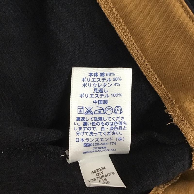 ランズエンド LANDS END ワンピース ひざ丈スカート M 無地 紺 / ネイビー /  レディース USED 古着 中古 10126615