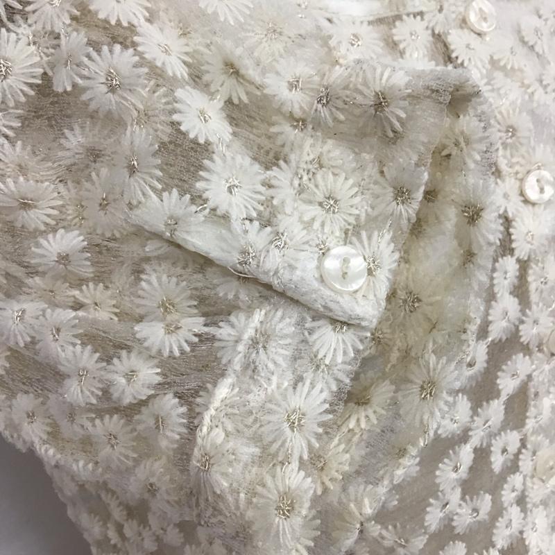 アルシーヴ archives シャツ、ブラウス 半袖 刺繍 白 / ホワイト /  レディース USED 古着 中古 10126616