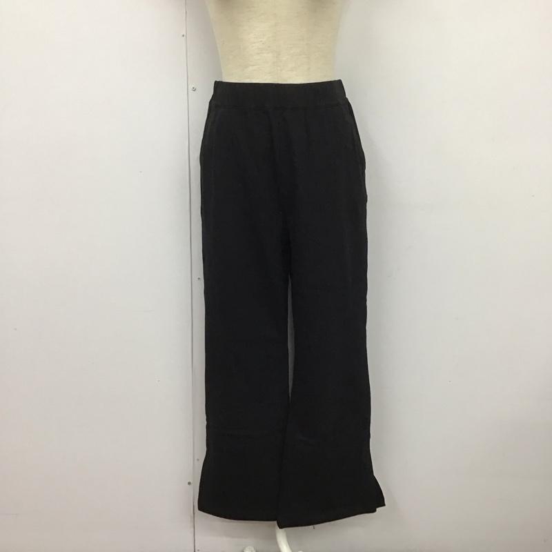 ニコアンド niko and... パンツ スラックス マルチストレッチキモウスリットパンツ タグ付 L 無地 黒 / ブラック /  レディース USED 古着 中古 10126627