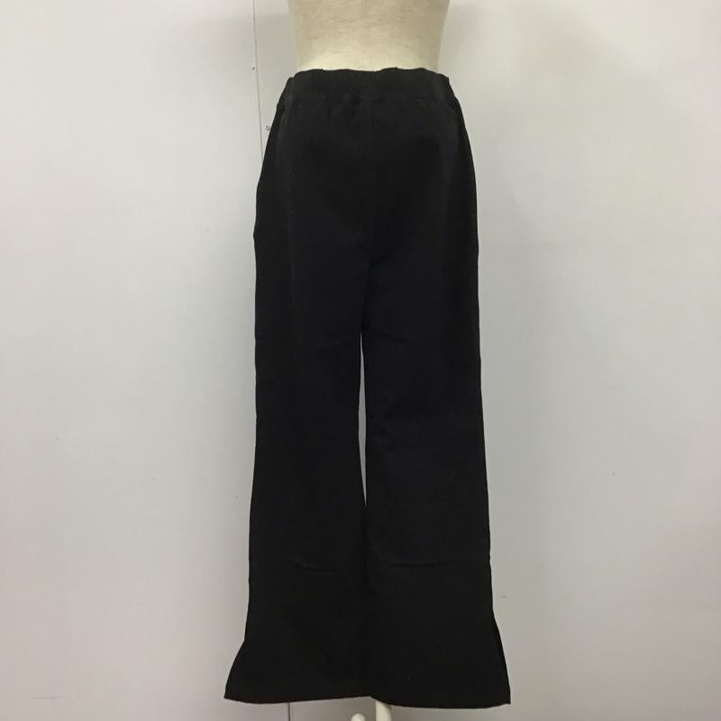 ニコアンド niko and... パンツ スラックス マルチストレッチキモウスリットパンツ タグ付 L 無地 黒 / ブラック /  レディース USED 古着 中古 10126627