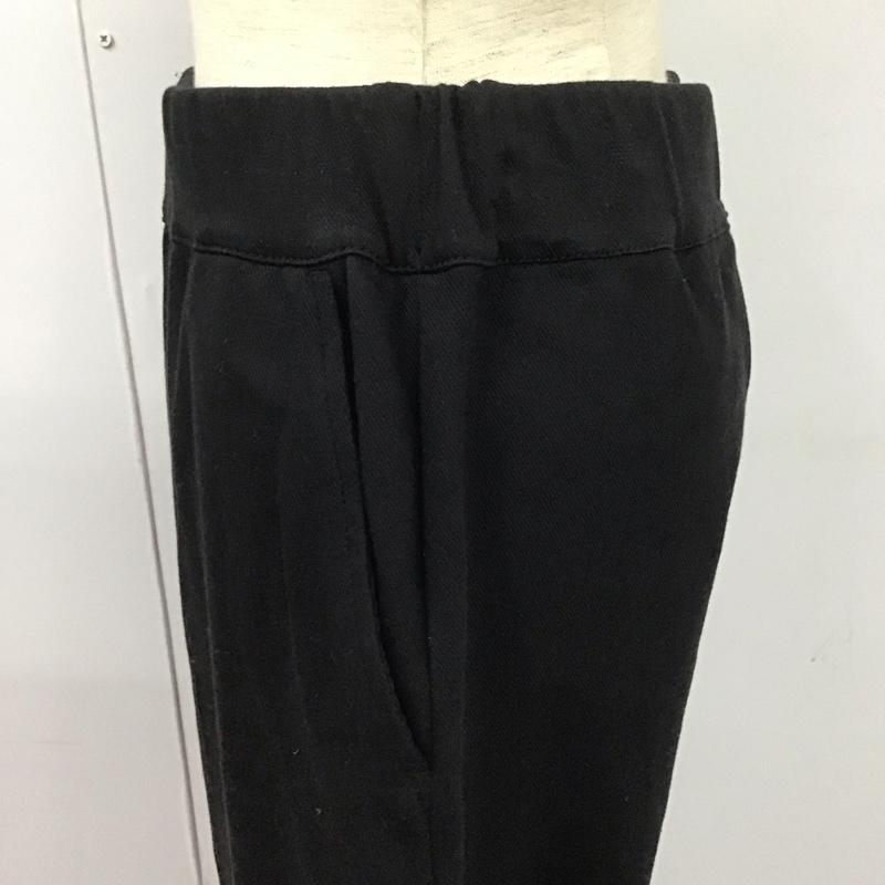 ニコアンド niko and... パンツ スラックス マルチストレッチキモウスリットパンツ タグ付 L 無地 黒 / ブラック /  レディース USED 古着 中古 10126627