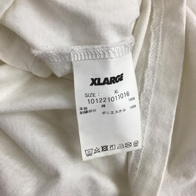 エクストララージ XLARGE カットソー 長袖 長袖カットソー クルーネックカットソー プリントカットソー XL ロゴ、文字 白 / ホワイト /  メンズ USED 古着 中古 10126633