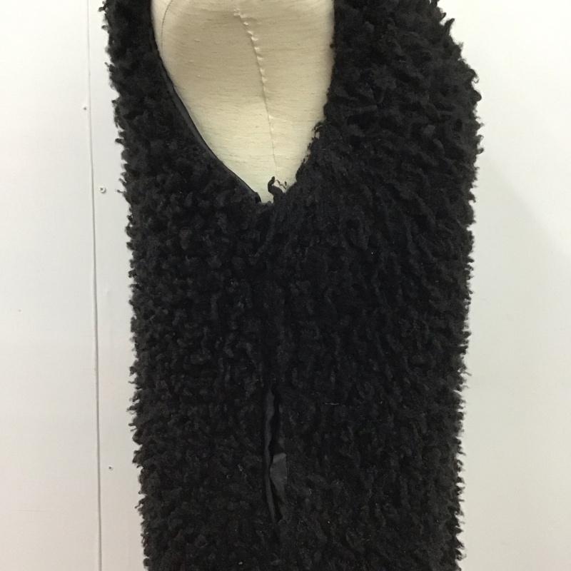 アズールバイマウジー AZUL BY MOUSSY ベスト ベスト 250AAW80-A443 プードルファーベスト M 無地 黒 / ブラック /  レディース USED 古着 中古 10126637