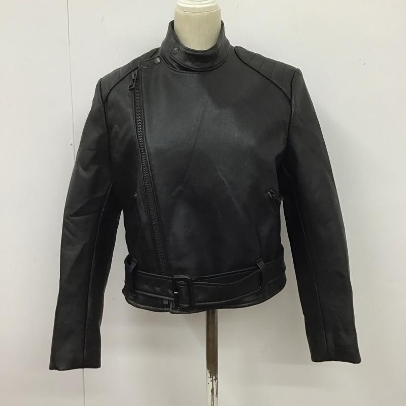ユニクロ UNIQLO ジャケット、上着 ライダース XL 無地 黒 / ブラック /  レディース USED 古着 中古 10126644