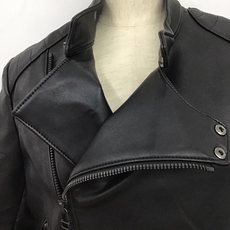 ユニクロ UNIQLO ジャケット、上着 ライダース XL 無地 黒 / ブラック /  レディース USED 古着 中古 10126644