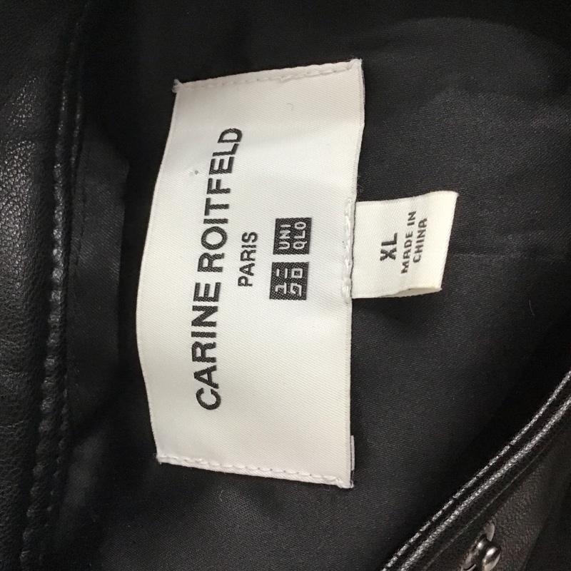 ユニクロ UNIQLO ジャケット、上着 ライダース XL 無地 黒 / ブラック /  レディース USED 古着 中古 10126644