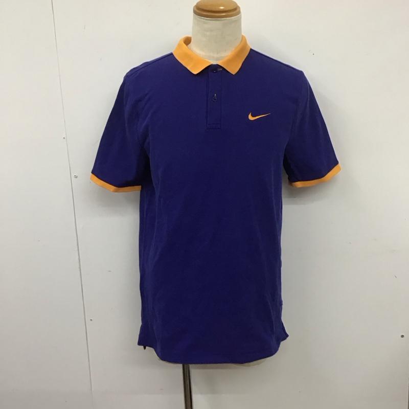 ナイキ NIKE ポロシャツ 半袖 727655-457 半袖ポロシャツ 半袖カットソー XL ロゴ、文字 青 / ブルー /  メンズ USED 古着 中古 10126654