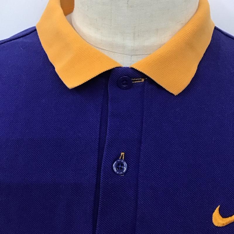 ナイキ NIKE ポロシャツ 半袖 727655-457 半袖ポロシャツ 半袖カットソー XL ロゴ、文字 青 / ブルー /  メンズ USED 古着 中古 10126654