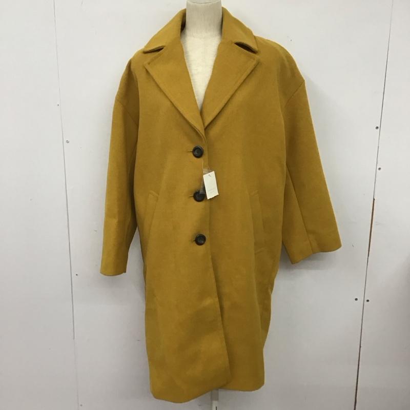 アメリカンホリック AMERICAN HOLIC コート コート一般 ドロップショルダーチェスターコート L 無地 黄 / イエロー /  レディース USED 古着 中古 10126664