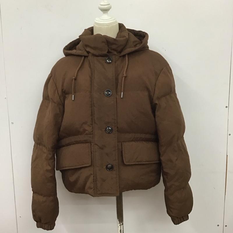 ユニクロ UNIQLO ジャケット、上着 ダウンジャケット 211-431585 パデットパーカーダウンジャケット M 無地 茶 / ブラウン /  レディース USED 古着 中古 10126666