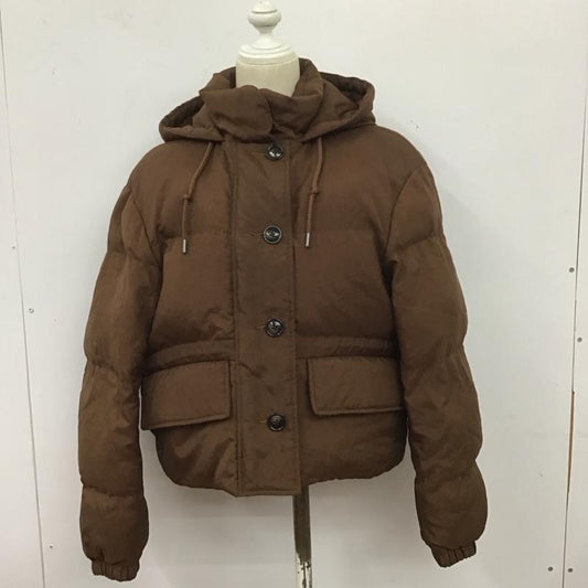 ユニクロ UNIQLO ジャケット、上着 ダウンジャケット 211-431585 パデットパーカーダウンジャケット M 無地 茶 / ブラウン /  レディース USED 古着 中古 10126666