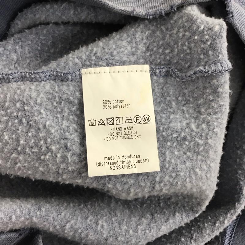 ノンサピエンス NONSAPIENS トレーナー 長袖 2 無地 水色 / ライトブルー /  メンズ USED 古着 中古 10126672