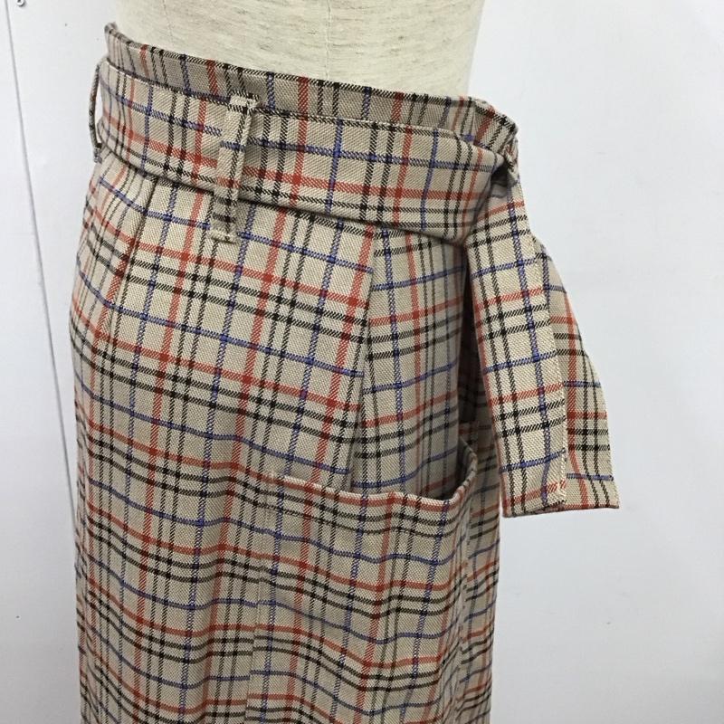 ザラ ZARA スカート ロングスカート M チェック マルチカラー / マルチカラー /  レディース USED 古着 中古 10126679