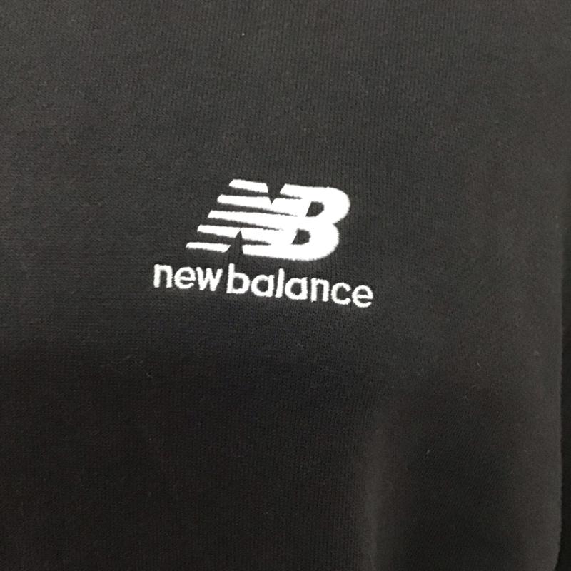ニューバランス New Balance トレーナー 長袖 WT23508 モックネック フリースウーブンミックストップ M ロゴ、文字 黒 / ブラック /  レディース USED 古着 中古 10126684