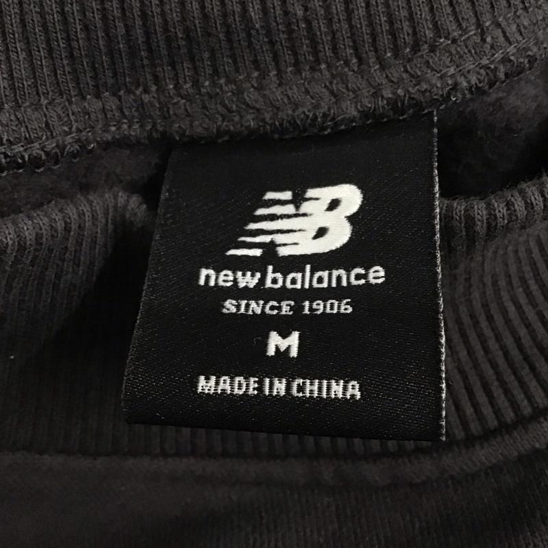 ニューバランス New Balance トレーナー 長袖 WT23508 モックネック フリースウーブンミックストップ M ロゴ、文字 黒 / ブラック /  レディース USED 古着 中古 10126684