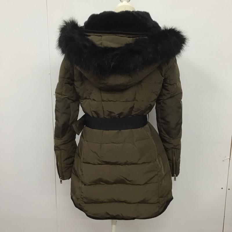 ザラ ZARA コート ダウンコート M 無地 カーキ / カーキ /  レディース USED 古着 中古 10126688