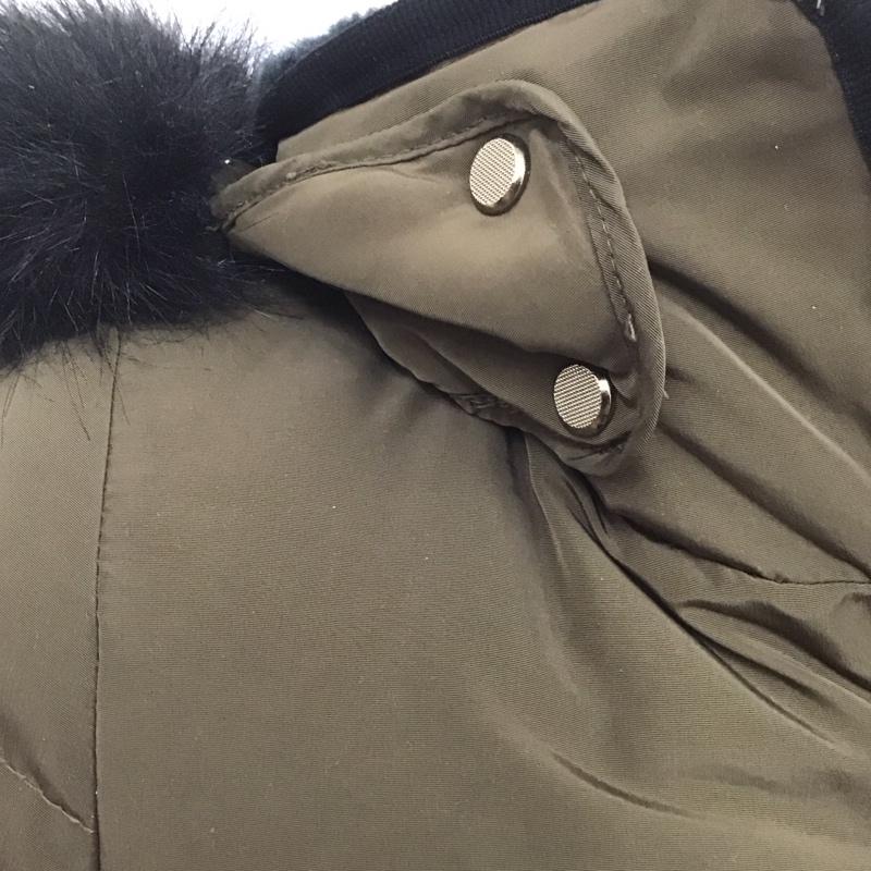 ザラ ZARA コート ダウンコート M 無地 カーキ / カーキ /  レディース USED 古着 中古 10126688