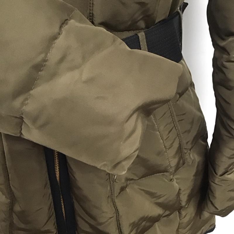 ザラ ZARA コート ダウンコート M 無地 カーキ / カーキ /  レディース USED 古着 中古 10126688