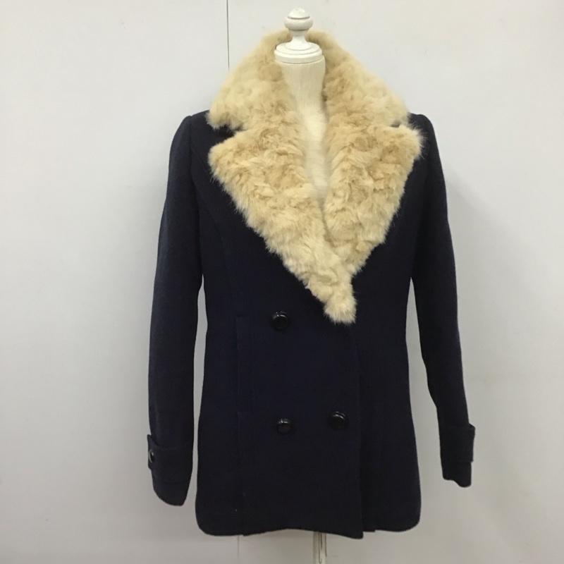 ザラ ZARA コート コート一般 S 無地 紺 / ネイビー /  レディース USED 古着 中古 10126691