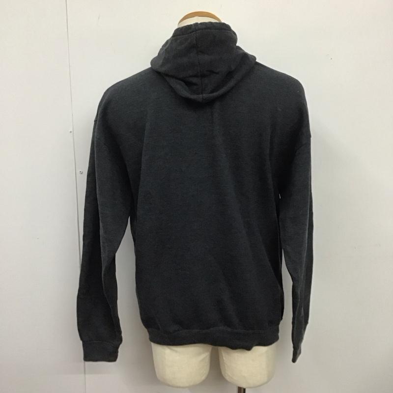 フルーツオブザルーム FRUIT OF THE LOOM パーカー 長袖 L プリント チャコールグレー / チャコールグレー /  メンズ USED 古着 中古 10126696