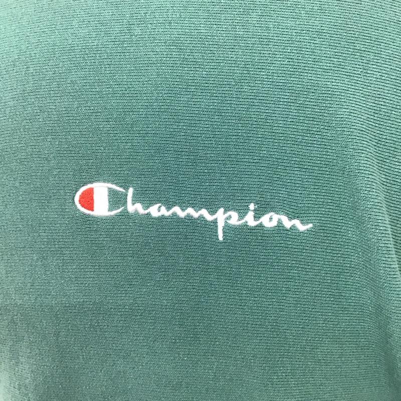 チャンピオン Campion トレーナー 長袖 M ロゴ、文字 緑 / グリーン /  メンズ USED 古着 中古 10126699