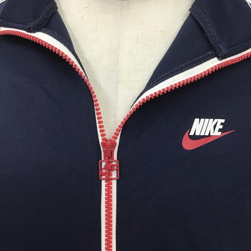 ナイキ NIKE ジャケット、上着 ジャンパー、ブルゾン AJ2681-451 NSW Taped Track Jacket Poly S ロゴ、文字 紺 / ネイビー /  メンズ USED 古着 中古 10126701