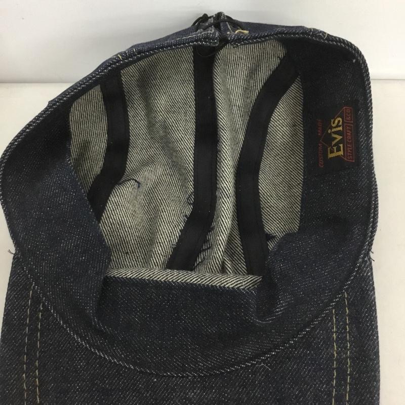 エヴィス EVIS 帽子 キャップ デニム ワークキャップ ロゴ、文字 インディゴ / インディゴ /  メンズ USED 古着 中古 10126702