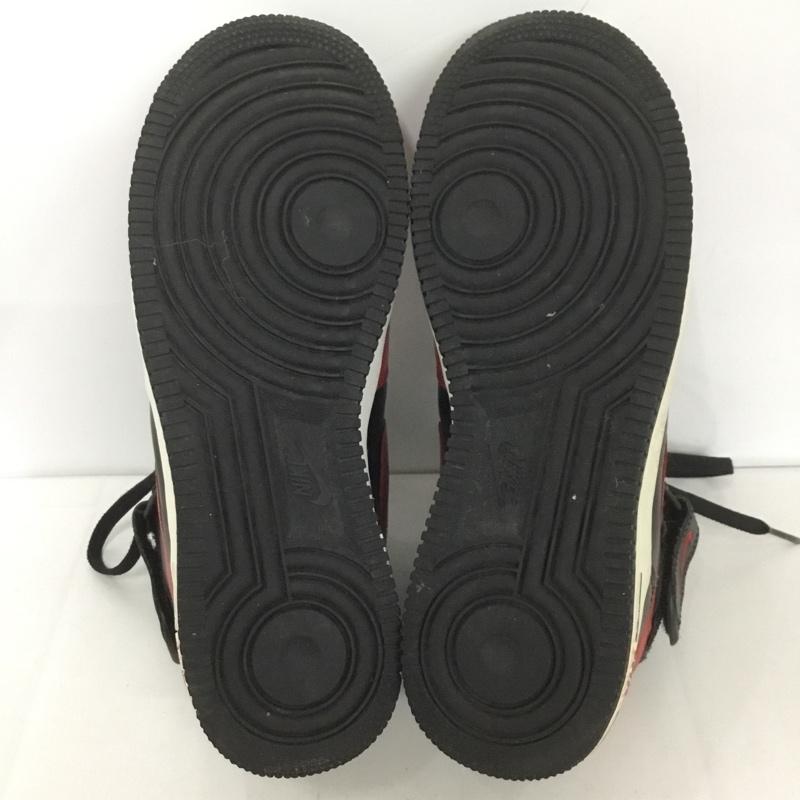 ナイキ NIKE スニーカー スニーカー 306352 063 AIR FORCE 1 MID 26cm 26.0cm ロゴ、文字 黒 / ブラック / X 赤 / レッド /  メンズ USED 古着 中古 10126703