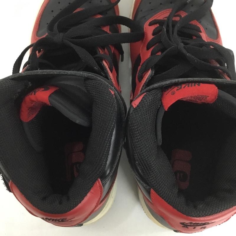 ナイキ NIKE スニーカー スニーカー 306352 063 AIR FORCE 1 MID 26cm 26.0cm ロゴ、文字 黒 / ブラック / X 赤 / レッド /  メンズ USED 古着 中古 10126703