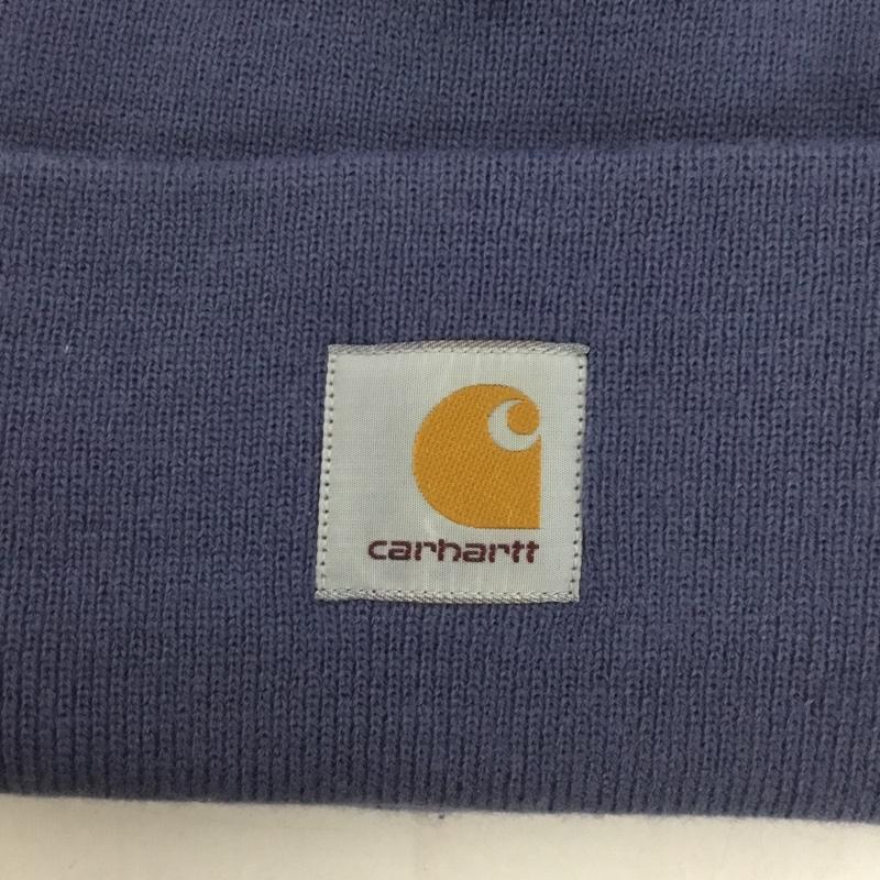 カーハート Carhartt 帽子 ニット帽 I020222 ACRYLIC WATCH HAT ロゴ、文字 青 / ブルー /  メンズ USED 古着 中古 10126705