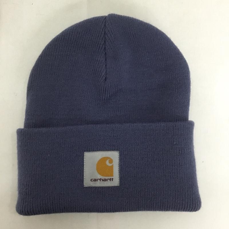 カーハート Carhartt 帽子 ニット帽 I020222 ACRYLIC WATCH HAT ロゴ、文字 青 / ブルー /  メンズ USED 古着 中古 10126705