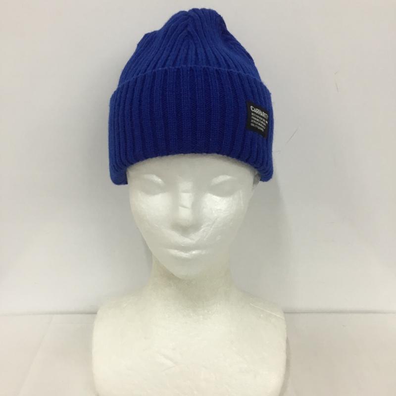 カーハート Carhartt 帽子 ニット帽 NEW ERA ニットキャップ ミリタリーウォッチニット ロゴ、文字 青 / ブルー /  メンズ USED 古着 中古 10126707